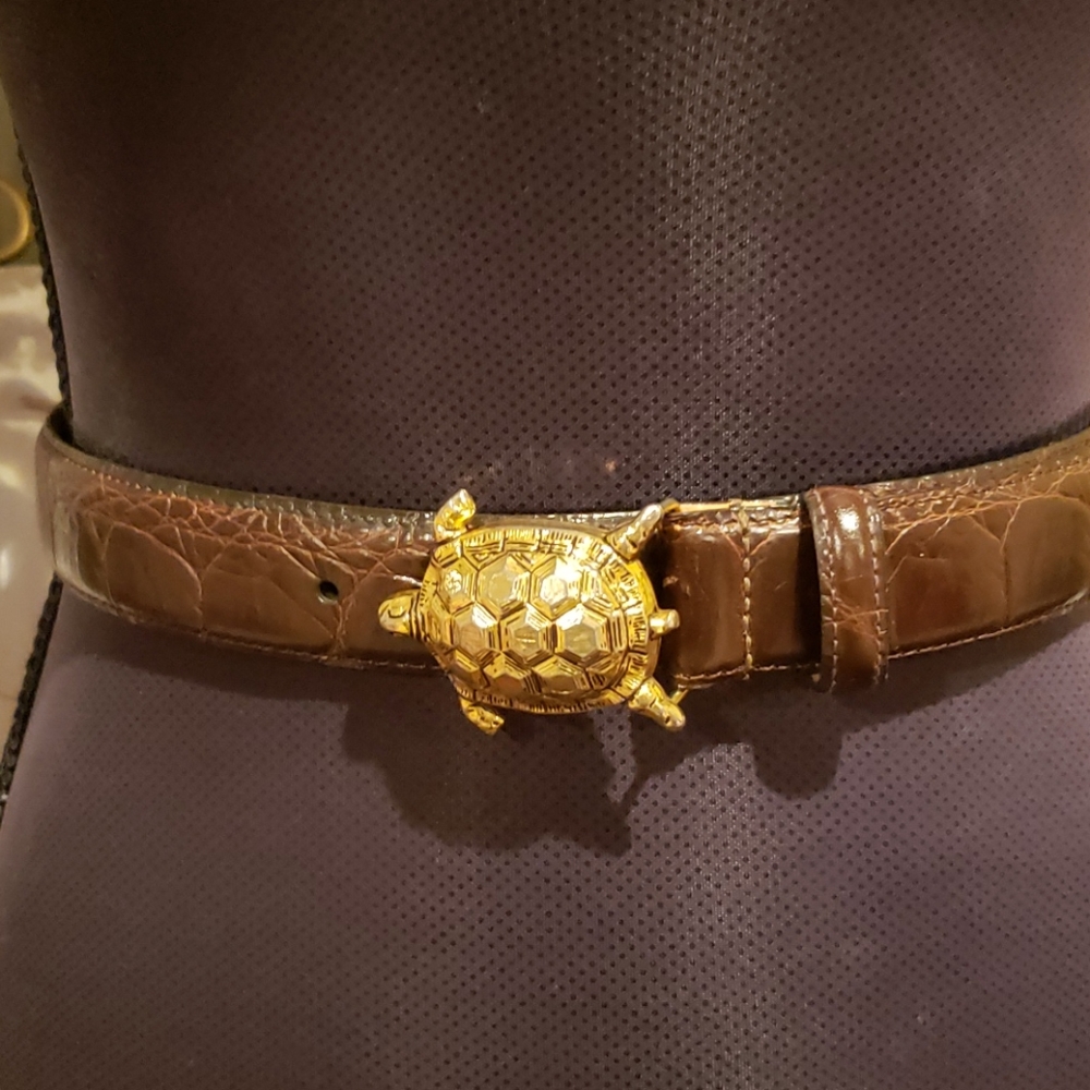 WCM New York Italian Calfskin Turtle Belt